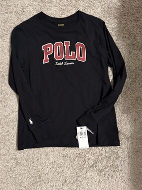 Polo by Ralph Lauren Boys Black Long-Sleeve Logo Shirt